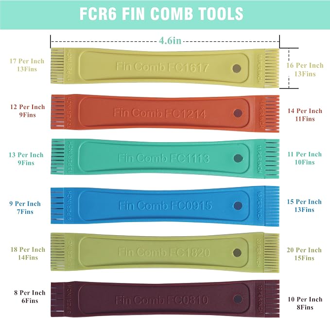 10 Pcs Air Conditioner Fin Comb Cleaner kit AC Coil Cleaning Brush 5 Different - Image 2
