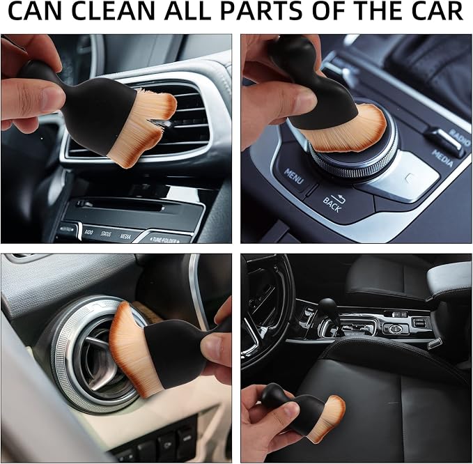 2 PCS Woobrooch Car Interior Dust Sweeping Soft Brush, Woobrooch Zabernim Car - Image 2