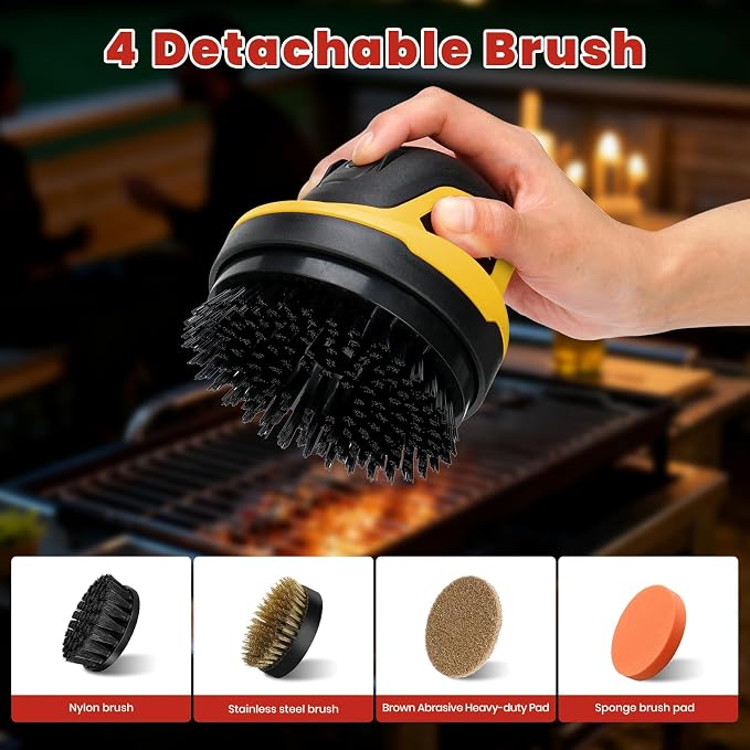 Electric Grill Brush- Waterproof Cordless Rotary Cleaning Brush - Image 2