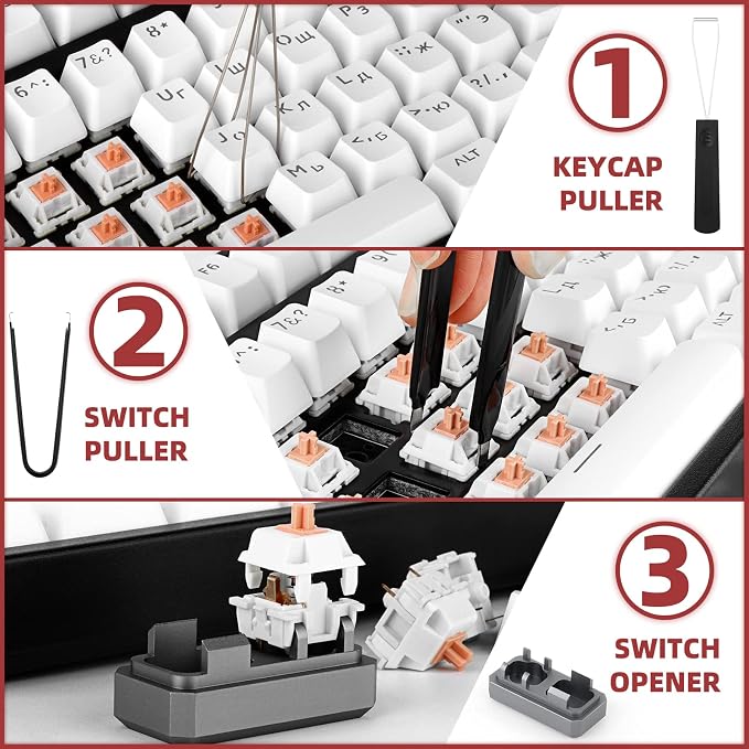 RUNJRX Keyboard Lube Kit with Switch Opener Tweezers - Image 4