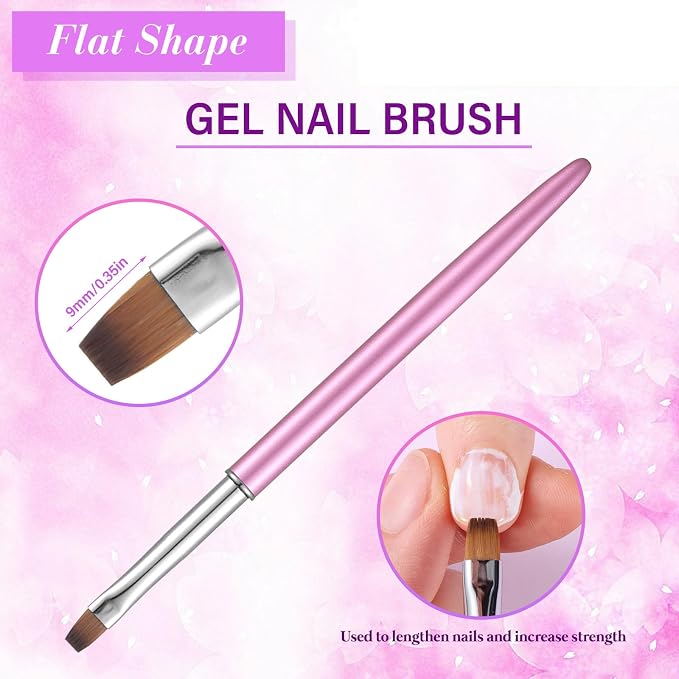 Metal Purple Nail Art Clean Up Brushes - Image 3