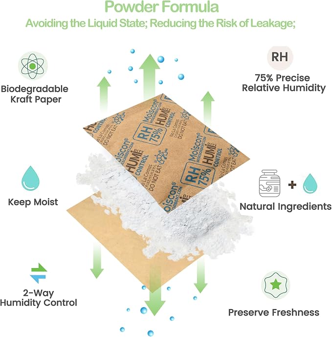 90 Pack 75% RH Size 8 Two-Way Humidity Control Packs - Image 2