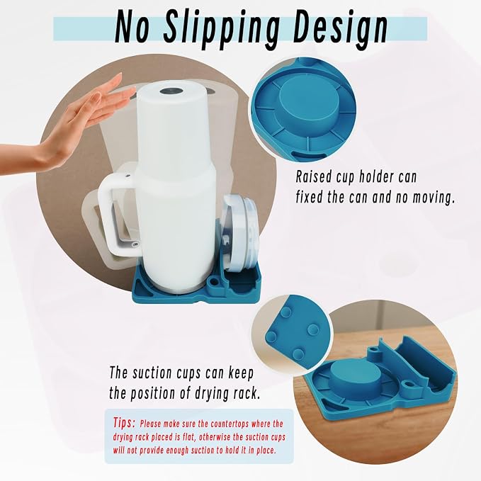 Bottle Drying Rack for Stanley Cup, Food Grade Silicone Holder Stand for Water - Image 7