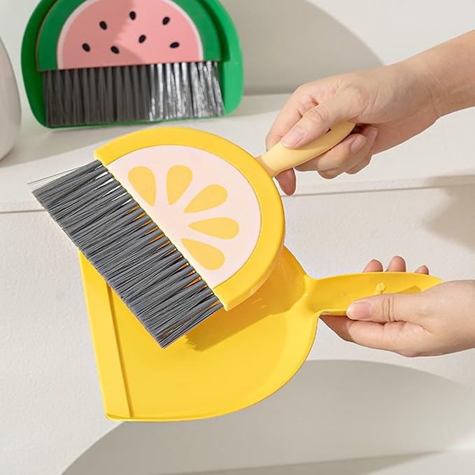 Mini Dustpan and Brush Set, Household Fruit Shape Handheld Dust Pan - Image 6