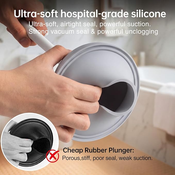 Lefree, 2 in 1 Toilet Brush and Plunger Set - Image 3
