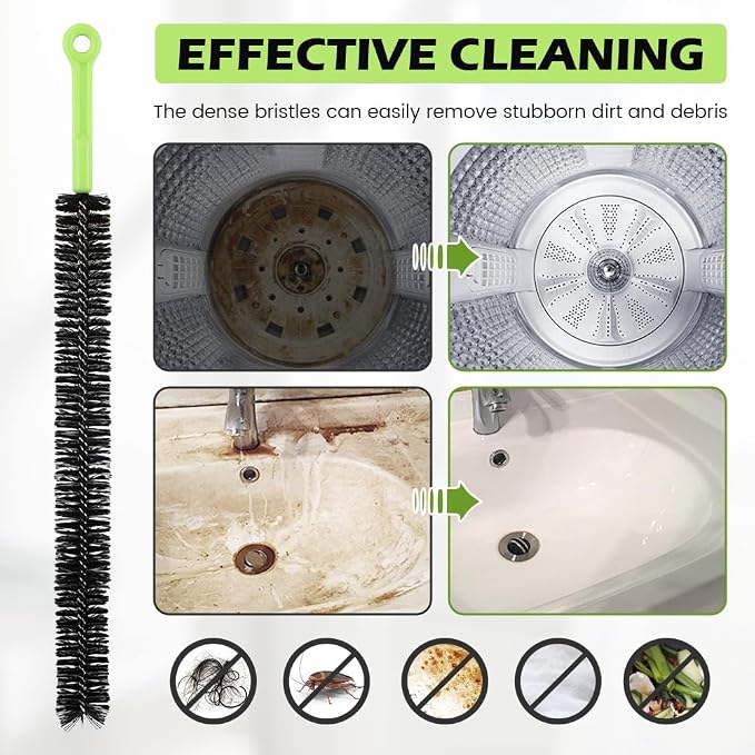 2 Pcs Drain Clean Brush Set, - Image 4