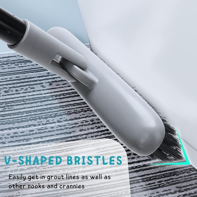 Grout Brush with Long Handle, Floors Scrubber - Image 6