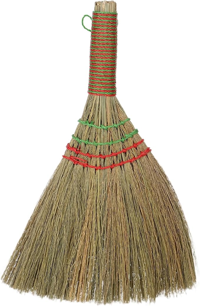12 Inch Whisk Broom Hand Held, Corn Broom Straw Hand Brooms Handmade Short by Unknown