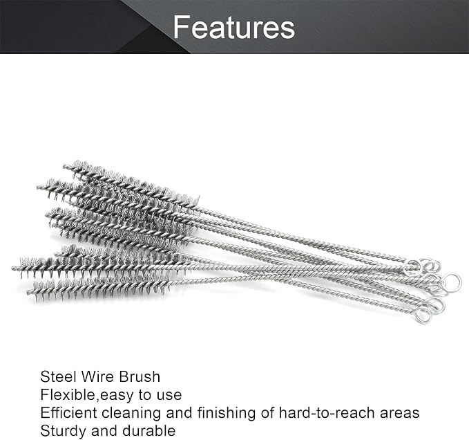 Utoolmart Steel Wire Cleaning Brush, Spiral Power Tube Cleaning Tool, Bottle - Image 3