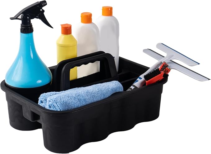 Matthew 3 Pack Large Plastic Tote Tool & Deluxe Supply Cleaning Caddy w/Handle - Image 6