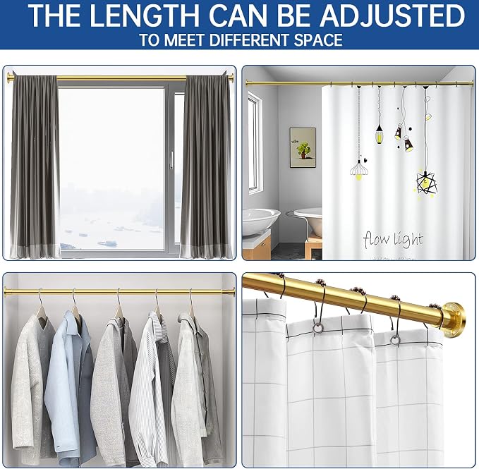 BRIOFOX Industrial Shower Curtain Rod - Image 9