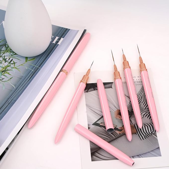 Metallic Nail Art Brushes, UV Gel Polish Painting Art Design Pen - Image 5