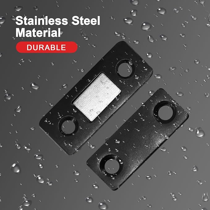 Cabinet Magnetic Catch, 20 Pack Black Ultra Thin Magnetic Cabinet Door Catch - Image 3