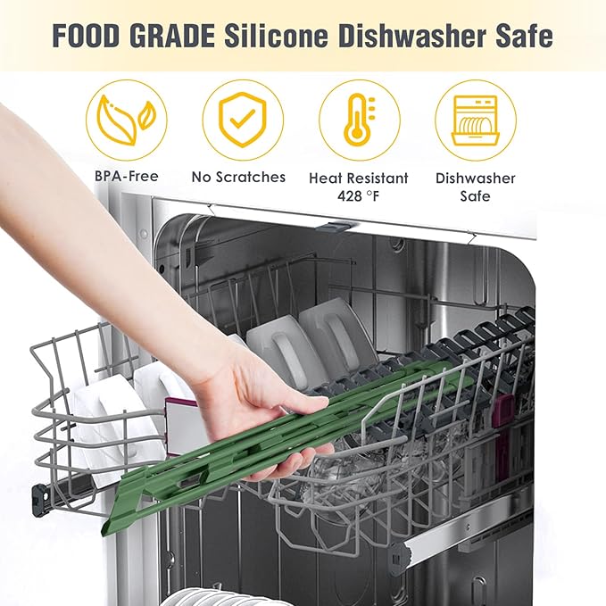 Tomorotec Compact Silicone-Coated Triangle Dish Drying Rack - Image 6