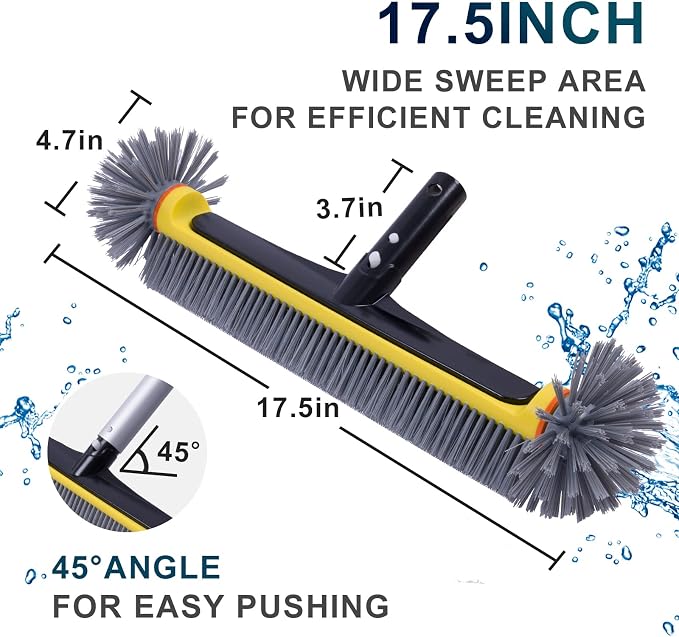 POOLAZA Pool Brush Head with Round Ends, Heavy Duty Pool Brushes - Image 5