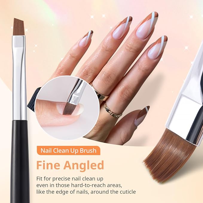 AIRSEE Nail Art Clean Up Brush Set, Detailed Cleaning, Nail Design - Image 4