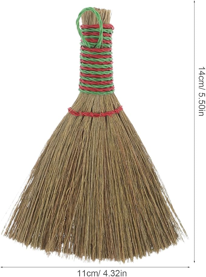 BESPORTBLE Natural Corn Bristle Handheld Broom - Image 2