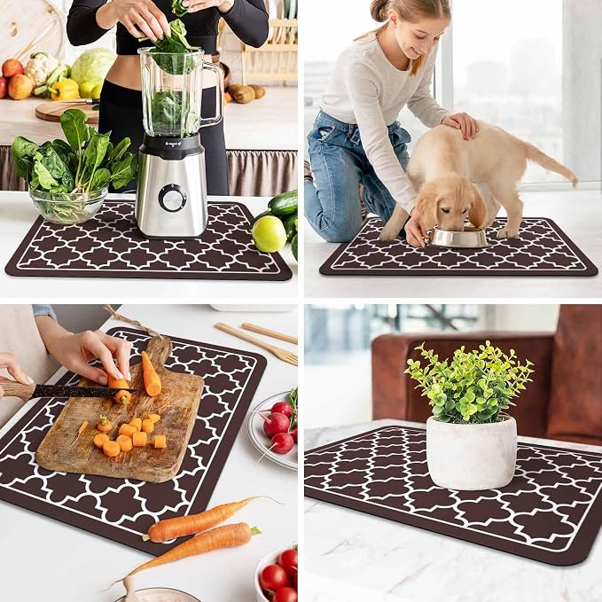 WISELIFE Dish Drying Mat Super Absorbent Drying Mat Large Dish Drying Mats - Image 6