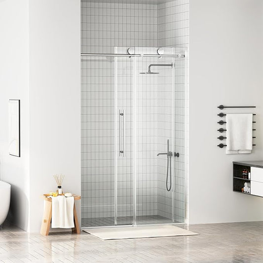 WinZo Frameless Shower Door 44-48 in W x 75 in H, Sliding Shower Door by winzo