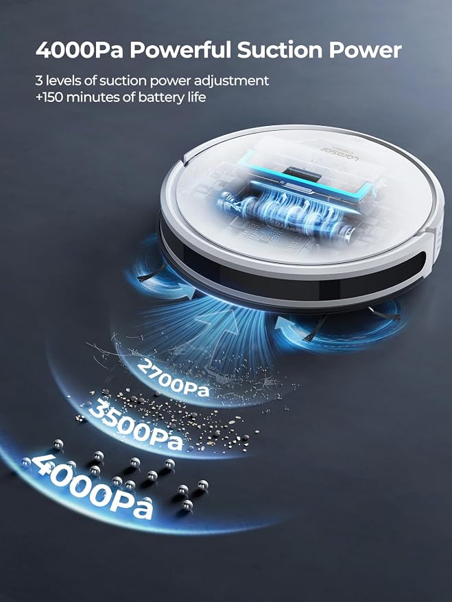 Robot Vacuum and Mop 4000Pa Suction, 3 in 1 Robotic Vacuums - Image 2