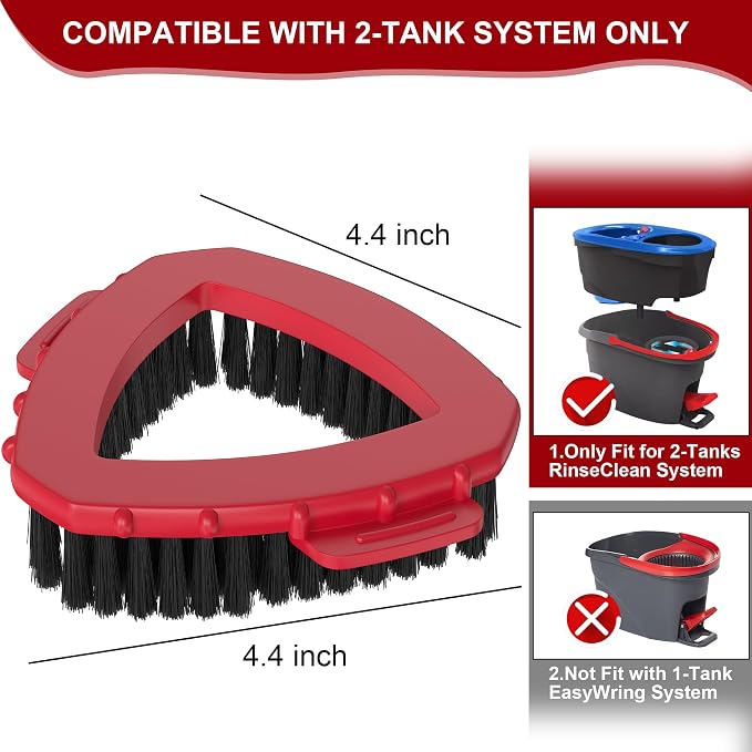 Aifacay 2-Pack Spin Mop Scrub Brush Replacement Heads Compatible - Image 2
