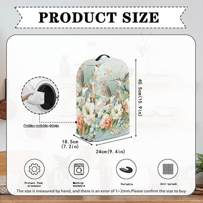 Hummingbird Floral Kitchen Blender Dust Cover Food Processor Dust Protection with Top Handle, Easy to Clean Small Appliance Coffee Maker Juicer Cover Elegant