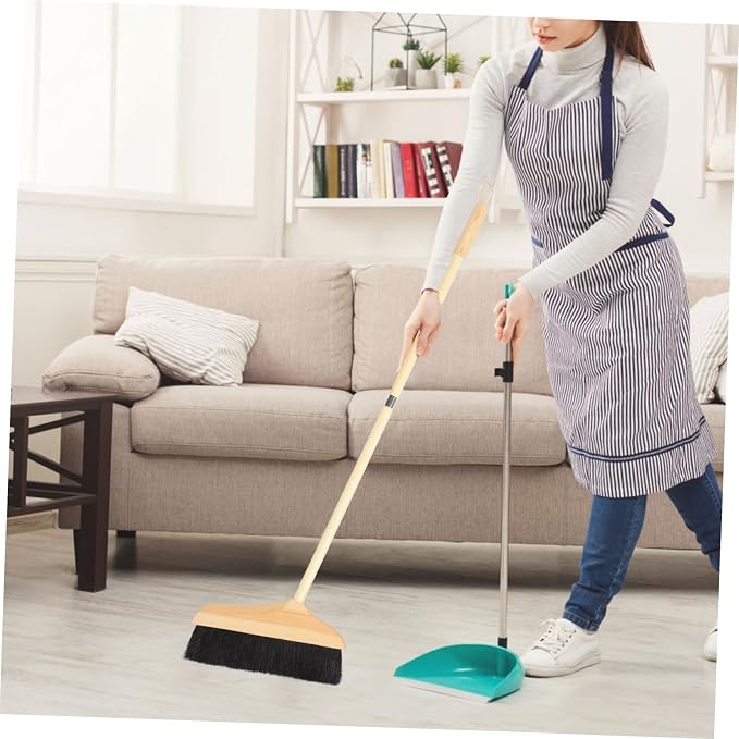 minkissy Indoor Floor Broom Soft Bristle Push Broom Heavy Duty - Image 6