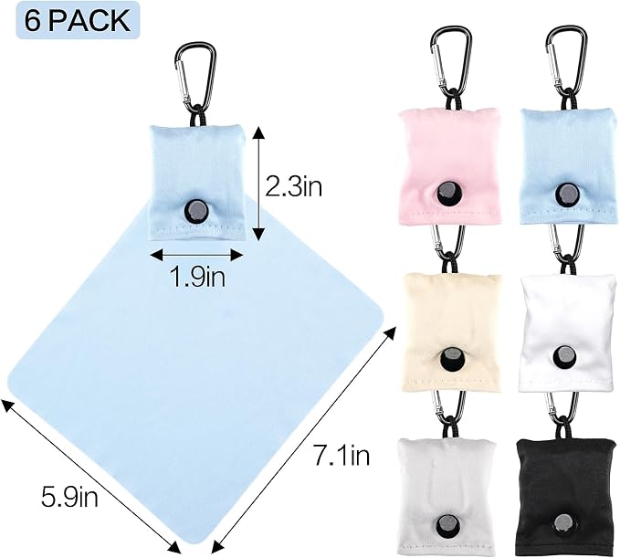 Vemiss 6 Pack Microfiber Glasses Cleaning Cloth, Wipes Lens Eyeglasses & Screens - Image 2
