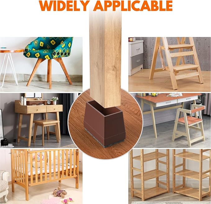 Rectangle Chair Leg Protectors for Hardwood Floors - Image 7