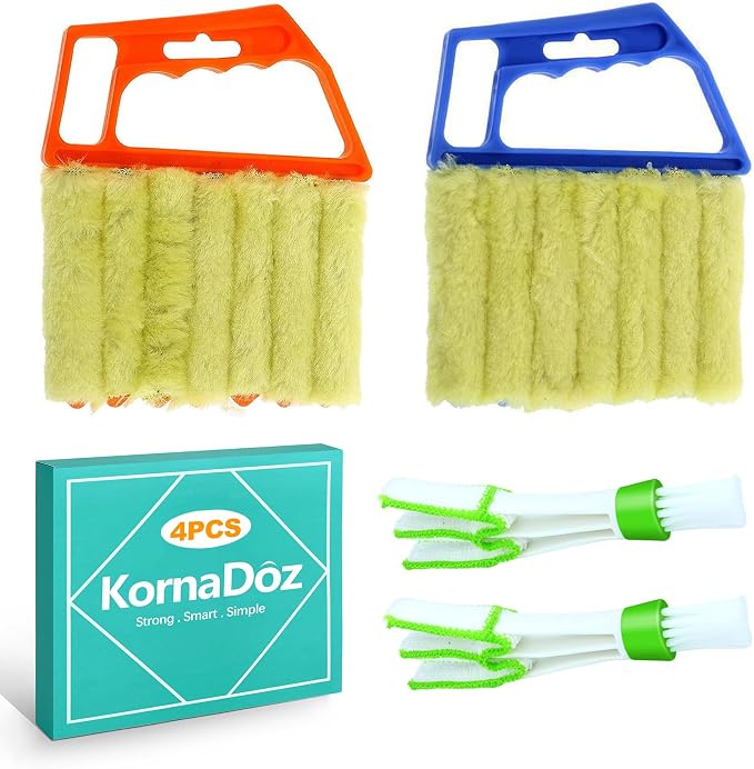 4 Pack Blind Cleaner Duster Tool, 7-Finger Window Blind Cleaner by Unknown