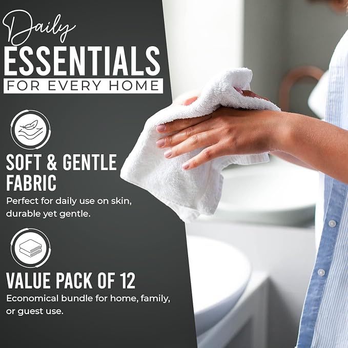 DAN RIVER 12 Pack Wash Cloths for Showering - Image 3