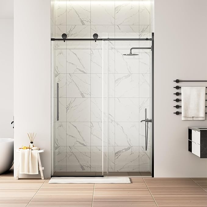 WinZo Frameless Shower Door 50-54 in W x 75 in H, Sliding Shower Door - Image 2