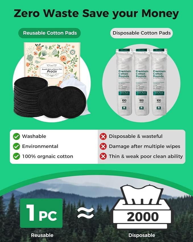 ProCIV Reusable Makeup Remover Pads - Image 2
