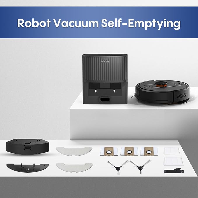 Robot Vacuum and Mop with Self-Emptying, 5000Pa Robot Vacuum Cleaner with LiDAR - Image 8