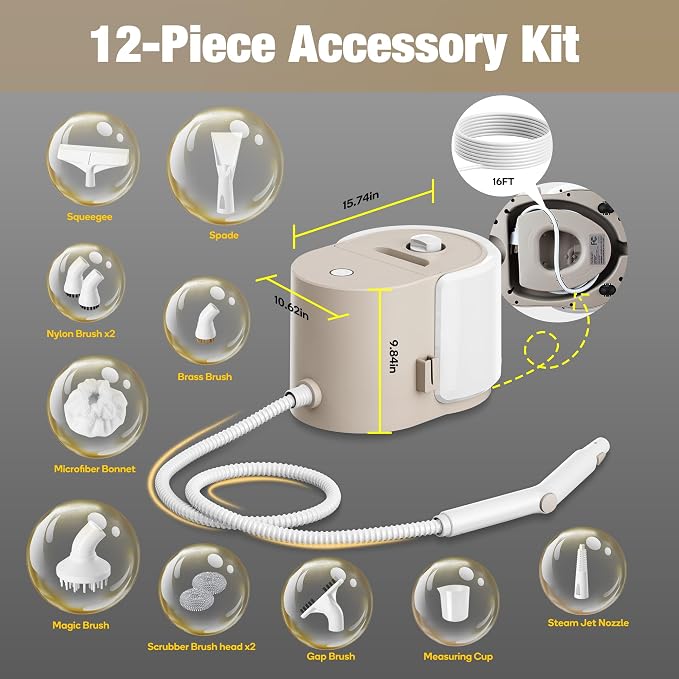 Newbealer Heavy-Duty Steam Cleaner - Image 9