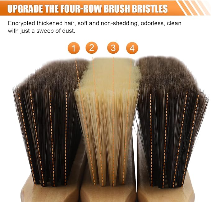 Wooden Auto Interior Dust Brush, Long Handle Car Detailing Brush, Air Vent - Image 3
