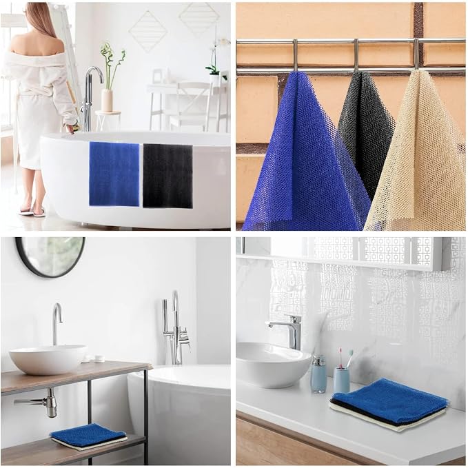 UJFQBH 3 Pieces African Bath Sponge African Net Long Net Bath Sponge - Image 7