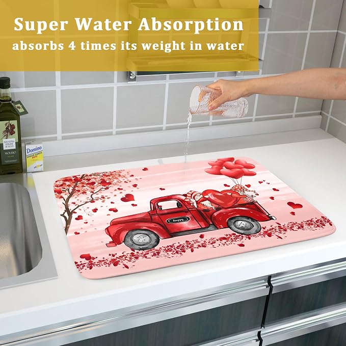 Valentine's Day Dish Drying Mats - Image 7