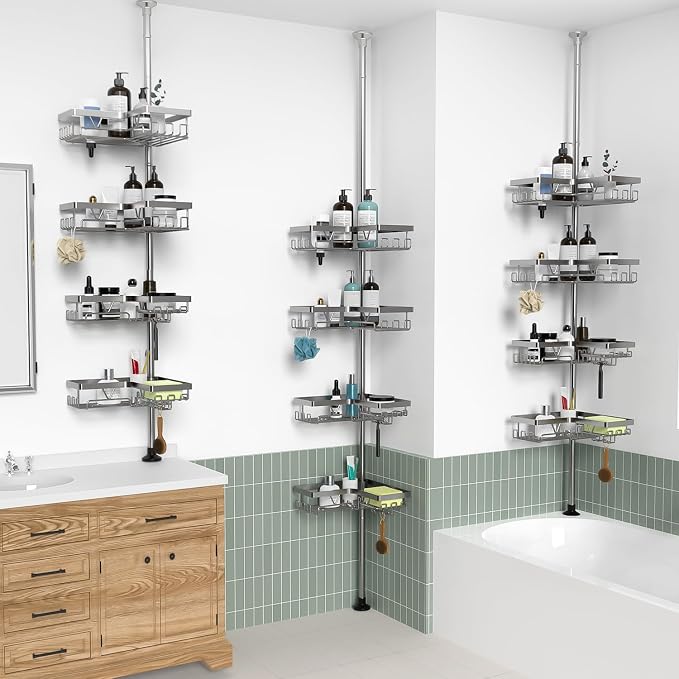 KEGII Corner Shower Caddy Tension Pole - Image 5