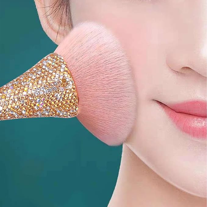 WOKOTO 1pcs Gold Rhinestone Nail Dust Brushes - Image 6
