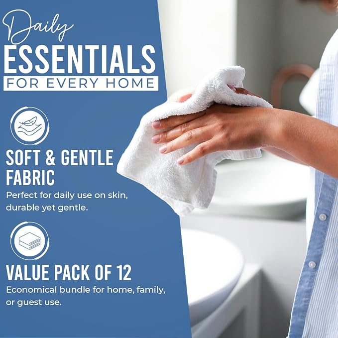 DAN RIVER 12 Pack Wash Cloths for Showering - Image 3