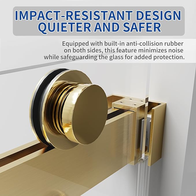 56-60 in. W x 76 in. H Double Sliding Frameless Shower Door, 5/16" Tempered - Image 8