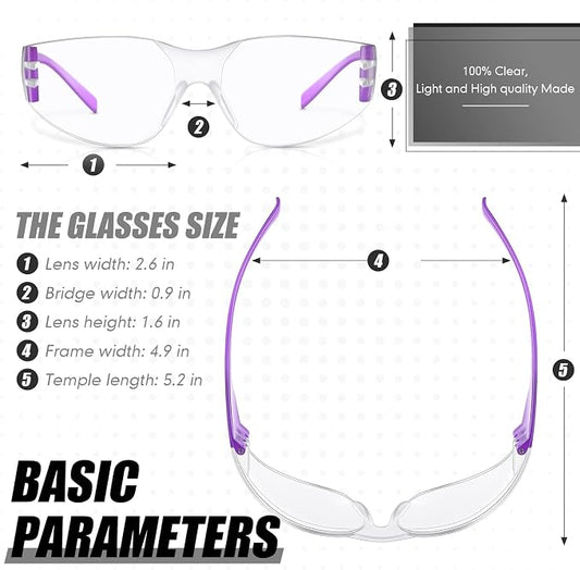 Chumia 64 Pcs Kids Safety Glasses Scratch Impact Resistant Safety Goggles Anti - Image 2