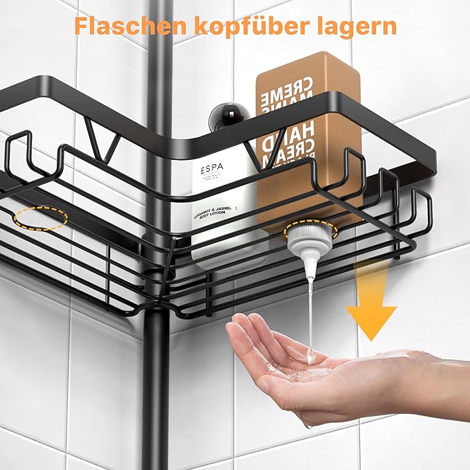 KEGII Corner Shower Caddy Tension Pole - Image 5