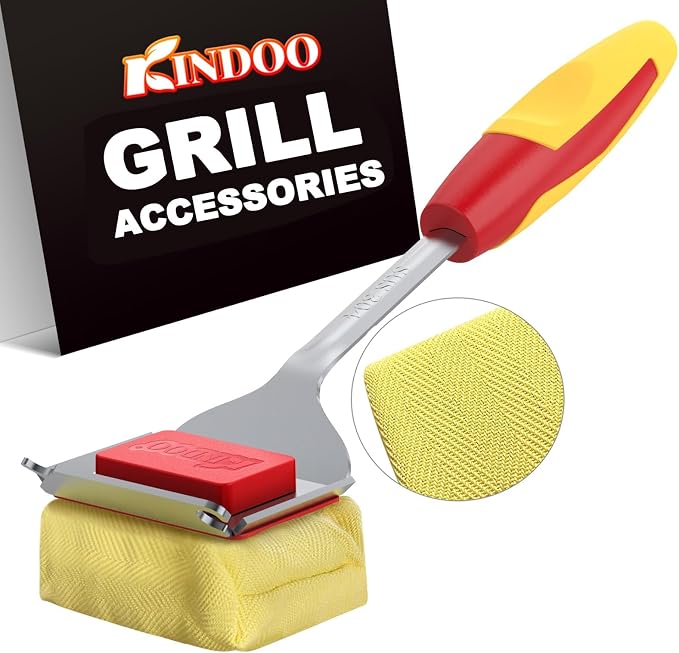 Grill Cleaning Brush Bristle Free Outdoor 19inch Extended Handle Grill Cleaner by KINDOO