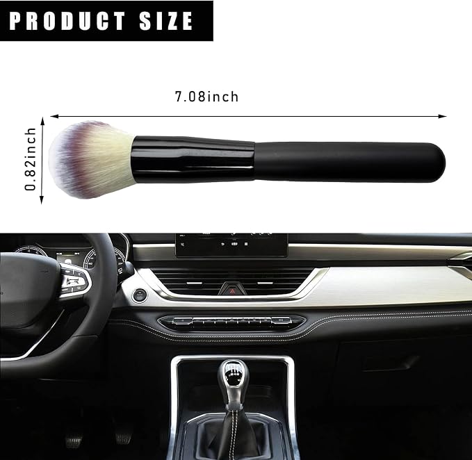 Car Interior Dust Brush, Soft Scratch Free Auto Detailing Brushes, Universal - Image 2