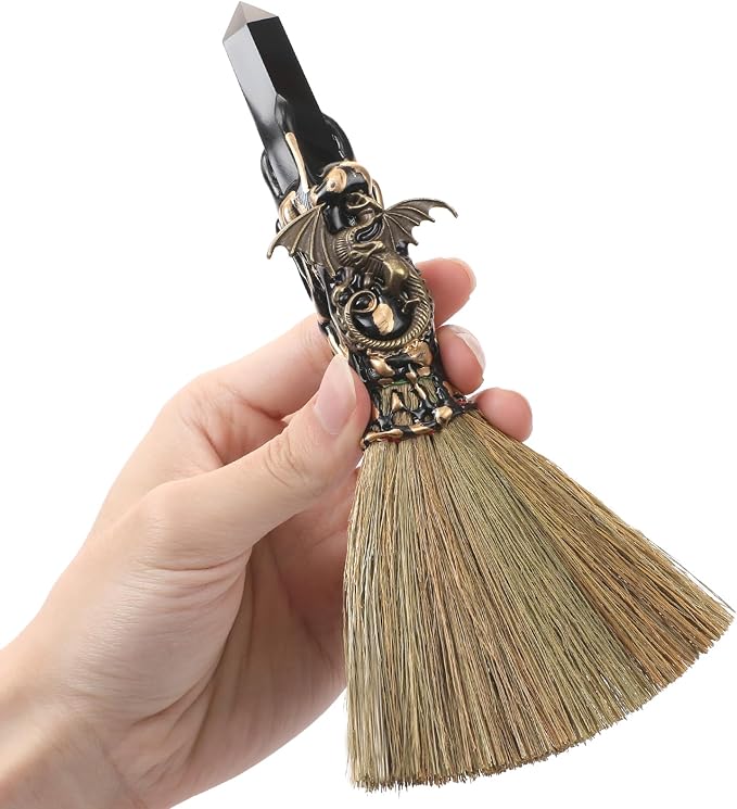 Witch Crystal Altar Broom by RENEMEGO