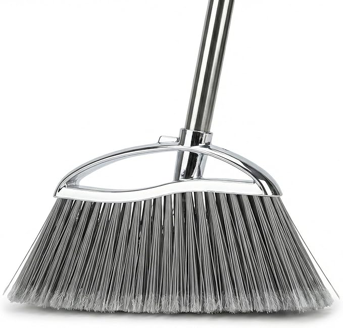 Outdoor Stiff Bristles Angle Broom Heavy Duty Sweeping Patio Broom by GLOYY