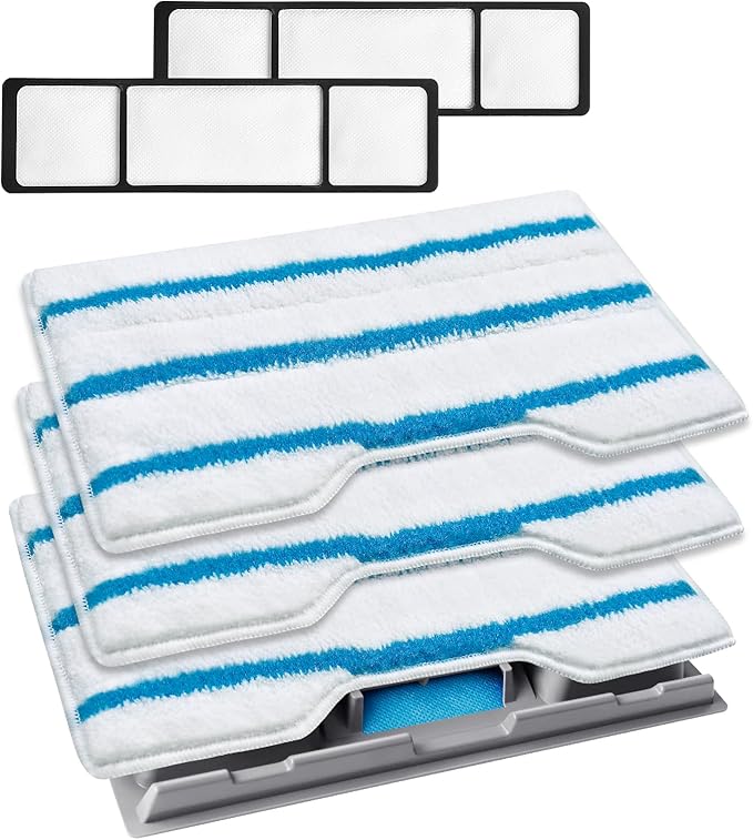KEEPOW Reusable Mop Replacement Pads, Mop Pads Refills Compatible by KEEPOW