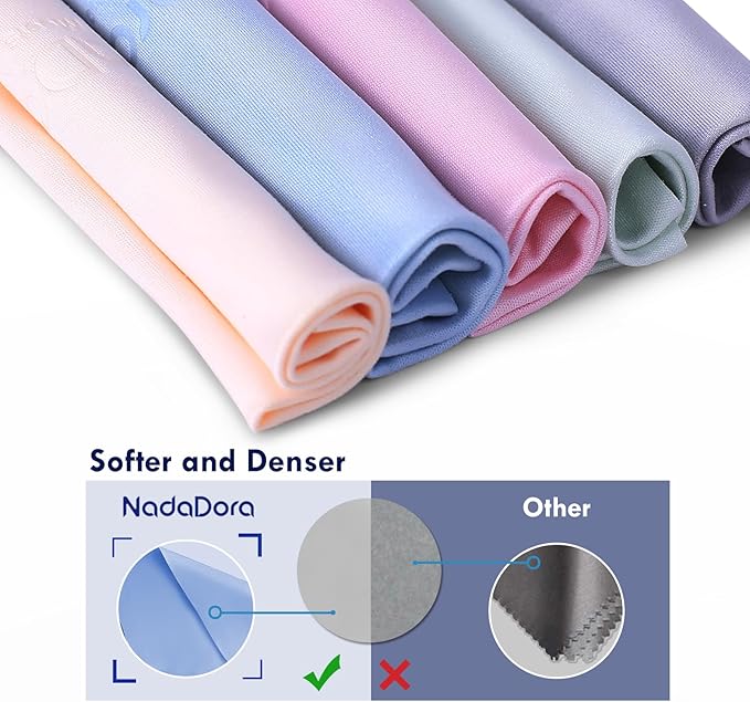 Nadadora Individually Wrapped Premium Microfiber Glasses Cleaning Cloths - Image 5